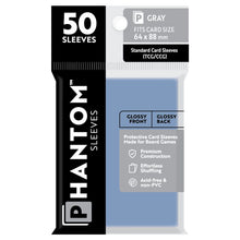 Deck Protector: Phantom Sleeves: Gloss/Gloss Gray Size (64mmX88mm) (50) - Cats In Hat Inc.