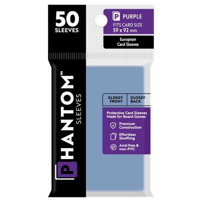 Deck Protector: Phantom Sleeves: Gloss/Gloss Purple Size (59mmX92mm) (50)