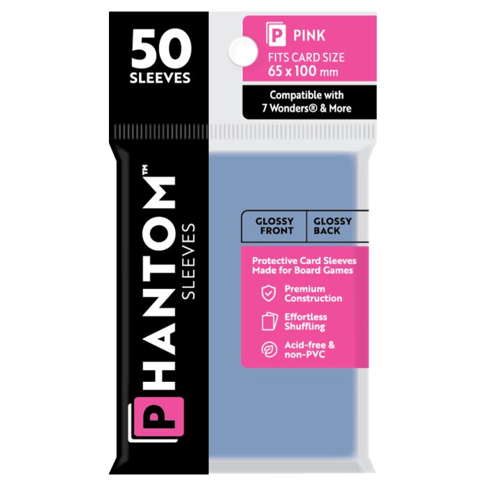 Deck Protector: Phantom Sleeves: Gloss/Gloss Pink Size (65mmX100mm) (50)