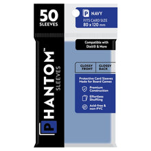 Deck Protector: Phantom Sleeves: Gloss/Gloss Navy Size (80mmX120mm) (50) - Cats In Hat Inc.