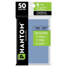 Deck Protector: Phantom Sleeves: Gloss/Gloss Lime Size (70mmX110mm) (50) - Cats In Hat Inc.