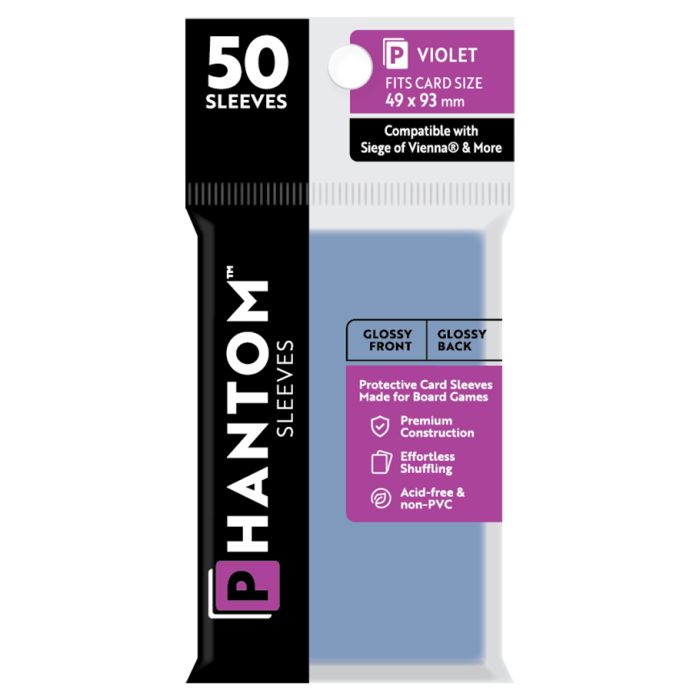 Deck Protector: Phantom Sleeves: Gloss/Gloss Violet Size (49mmX93mm) (50)