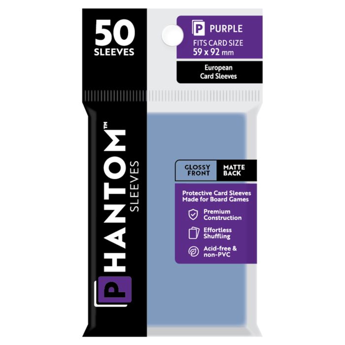 Deck Protector: Phantom Sleeves: Gloss/Matte Purple Size (59mmX92mm) (50)