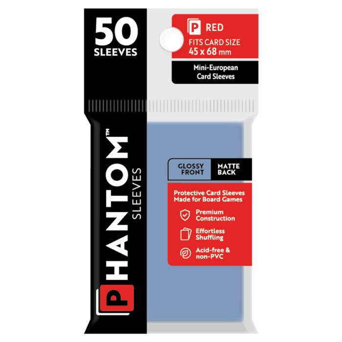 Deck Protector: Phantom Sleeves: Gloss/Matte Red Size (45mmX68mm) (50)