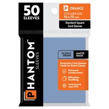 Deck Protector: Phantom Sleeves: Gloss/Matte Orange Size (70mmX70mm) (50) - Cats In Hat Inc.