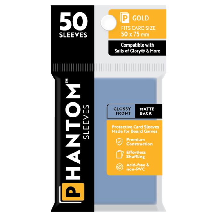 Deck Protector: Phantom Sleeves: Gloss/Matte Gold Size (50mmX75mm) (50)