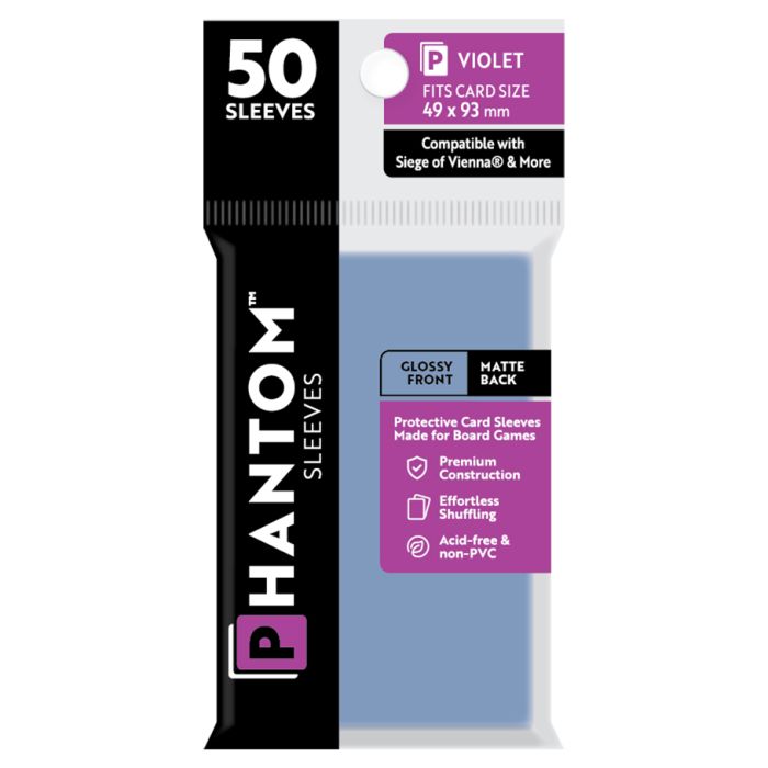 Deck Protector: Phantom Sleeves: Gloss/Matte Violet Size (49mmX93mm) (50)