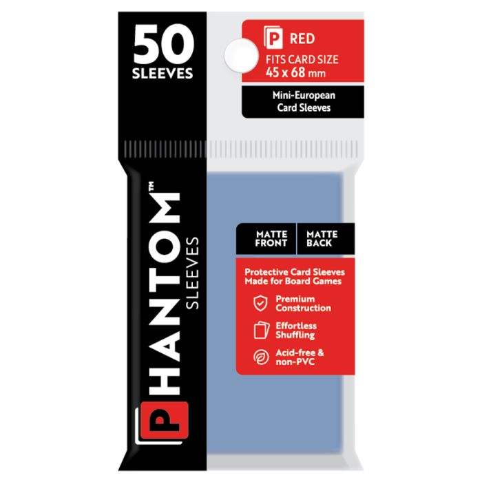 Deck Protector: Phantom Sleeves: Matte/Matte Red Size (45mmX68mm) (50)