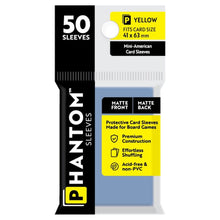 Deck Protector: Phantom Sleeves: Matte/Matte Yellow Size (41mmX63mm) (50) - Cats In Hat Inc.