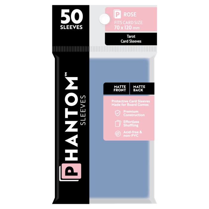 Deck Protector: Phantom Sleeves: Matte/Matte Rose Size (10mmX120mm) (50)