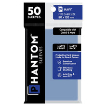 Deck Protector: Phantom Sleeves: Matte/Matte Navy Size (80mmX120mm) (50) - Cats In Hat Inc.