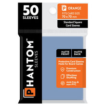 Deck Protector: Phantom Sleeves: Matte/Matte Orange Size (70mmX70mm) (50) - Cats In Hat Inc.