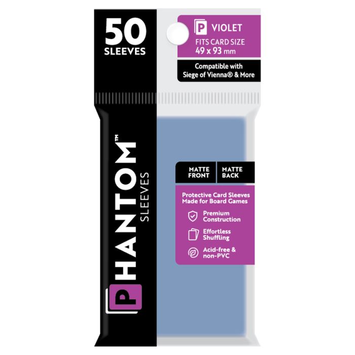 Deck Protector: Phantom Sleeves: Matte/Matte Violet Size (49mmX93mm) (50)