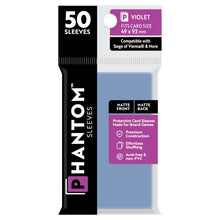 Deck Protector: Phantom Sleeves: Matte/Matte Violet Size (49mmX93mm) (50) - Cats In Hat Inc.
