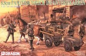 1/35 8.8cm Panzerschreck Infanteriekarren (5 Figures Horse & 2 Carts)