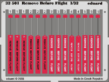 1/32 Aircraft- Remove Before Flight Tags (Painted)