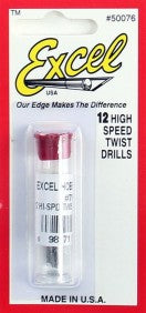 .0200 (.508mm) Steel Twist Drill (12/Vial)