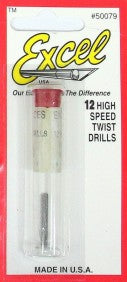 .0145 (.369mm) Steel Twist Drill (12/Vial)