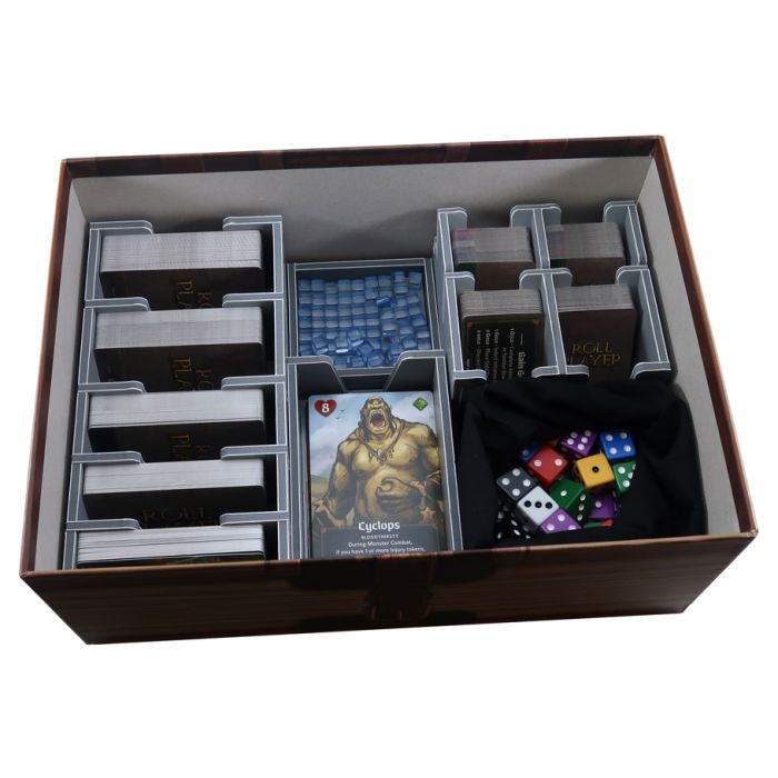Box Insert: Roll Player Plus Monsters & Minions And Fiends & Familiars Expansions - Cats In Hat Inc.
