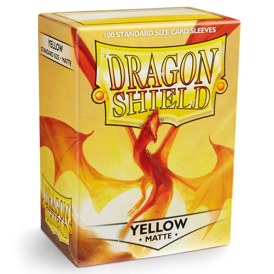 Deck Protector: Dragon Shield: Matte: Yellow (100) By Dragon Shield