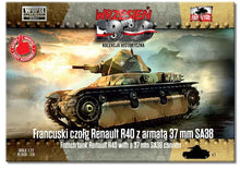 1/72 French Renault R40 Tank w/37mm SA38 Gun