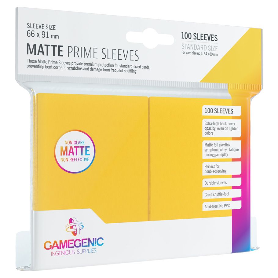 Deck Protector: Matte Prime: Yellow (100) By GameGenic