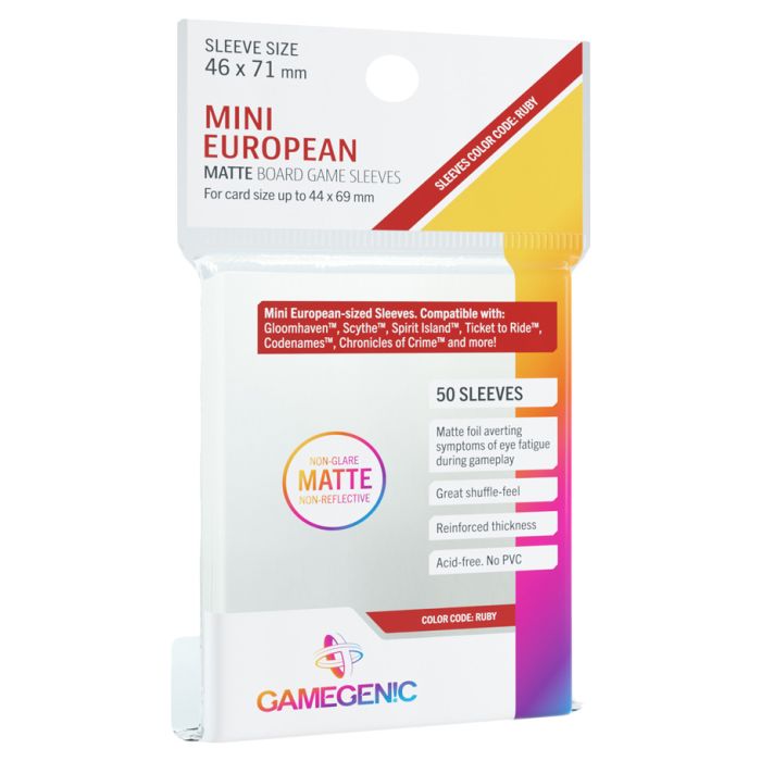 Deck Protector: Matte: Mini European Ruby (50) - Cats In Hat Inc.
