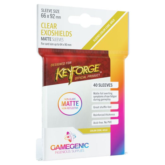 Deck Protector: Matte: KeyForge: Clear (40) - Cats In Hat Inc.
