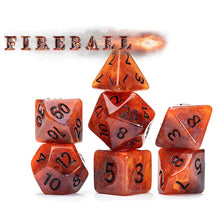7-Set Cube Aether Dice: Fireball By Gate Keeper Games