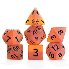 7-Set Cube Sea Glass Dice: Firebrand By Gate Keeper Games