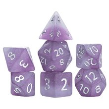 7-Set Cube Sea Glass Dice: The Black Pearl By Gate Keeper Games
