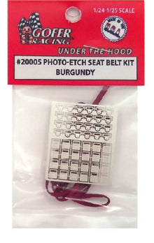 1/24-1/25 Photo-Etch Burgundy Seatbelts