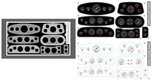1/24-1/25 Custom Instrument Panel w/Black & White Gauges