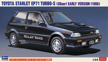 1/24 1986 Toyota Starlet EP71 Turbo-S Early Version 3-Door Car (Ltd Edition)