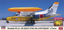 1/72 Mitsubishi MU2A Air Rescue Wing 50th Anniversary Aircraft w/Tractor