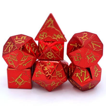 7-Set Barbarian Solid Metal: Chrome Red With Gold - Cats In Hat Inc.