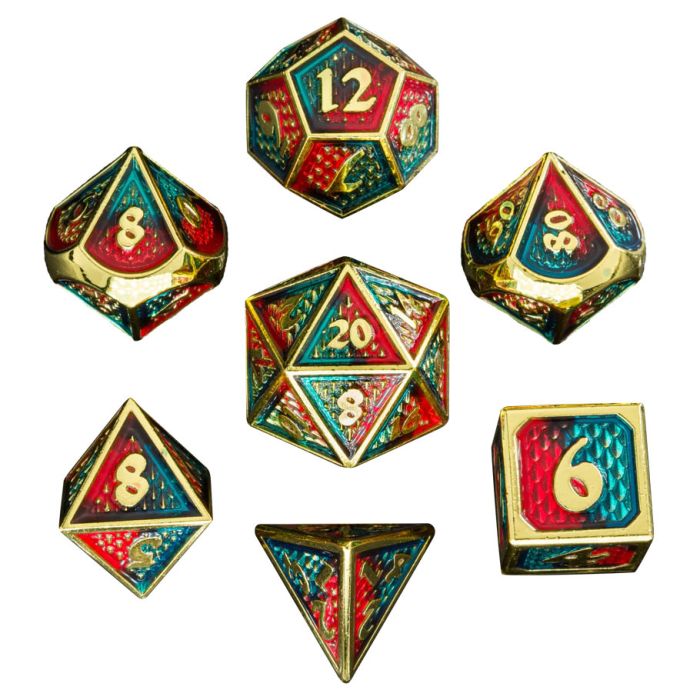 7-Set Behemoth Solid Metal: Red/Blue With Gold - Cats In Hat Inc.