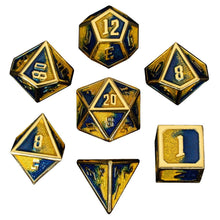 7-Set Draconis Solid Metal: Yellow/Blue with Gold