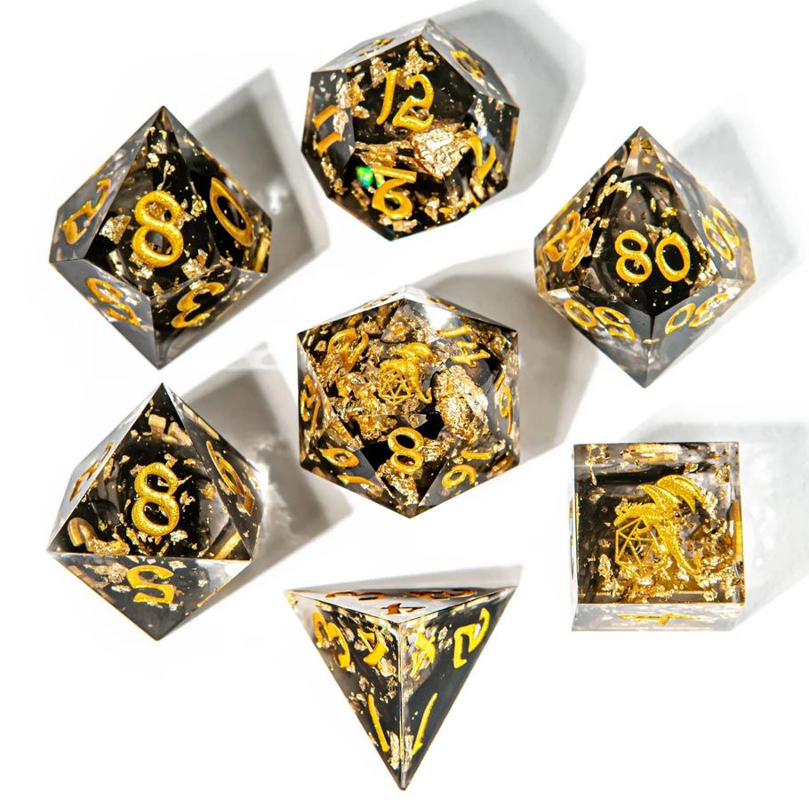 7-Set Captured Magic Hand Sanded Sharp Edge Resin: Tainted Treasures