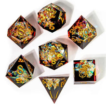 7-Set Captured Magic Hand Sanded Sharp Edge Resin: Blood Crystal - Cats In Hat Inc.