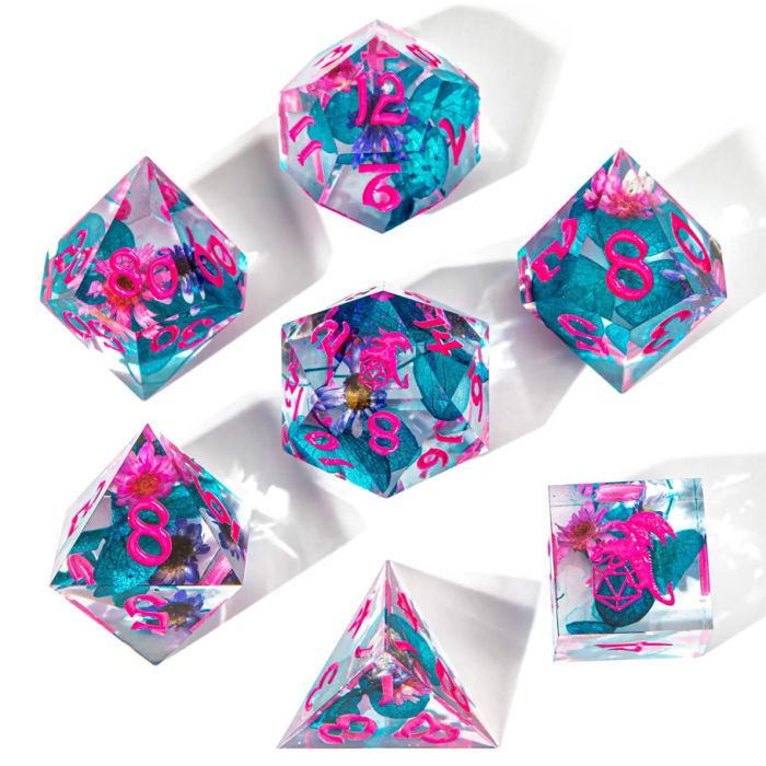 7-Set Captured Magic Hand Sanded Sharp Edge Resin: Vapor Wave Blossom - Cats In Hat Inc.