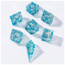 7-Set Captured Magic Liquid Core Hand Sanded Sharp Edge Resin: Aqua - Cats In Hat Inc.