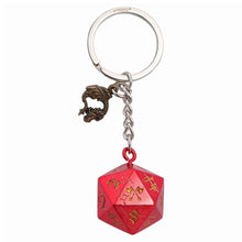 Keychain: d20 Barbarian: Red with Gold