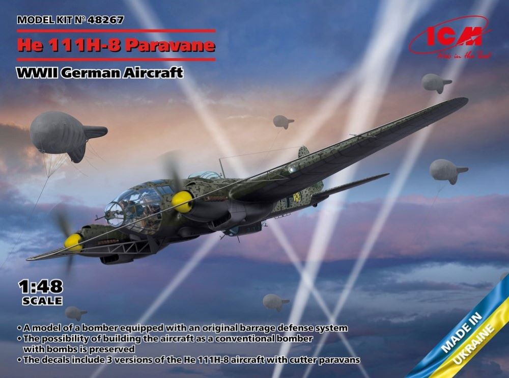 1/48 WWII German He111H8 Paravane Aircraft