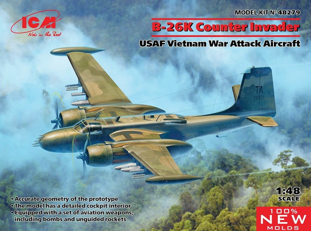 1/48 USAF B26K Counter Invader Attack Aircraft Vietnam War