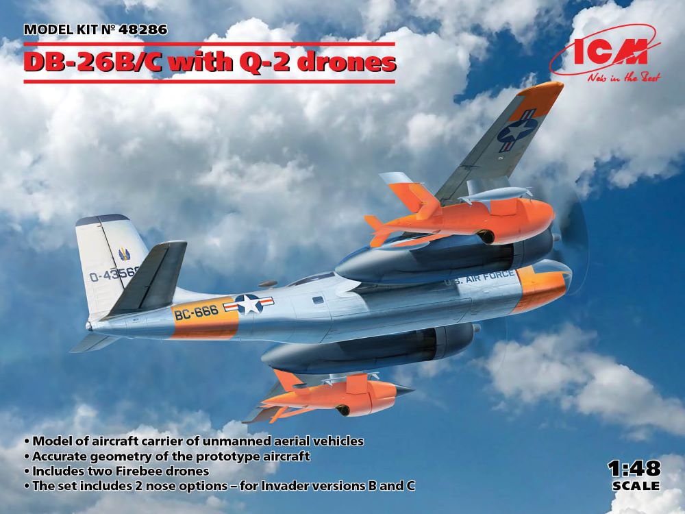 1/48 USAF DB26B/C Aircraft w/Q2 Drones