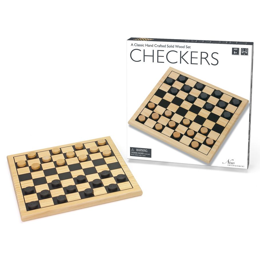 Wooden Checkers By Intex Entertainment