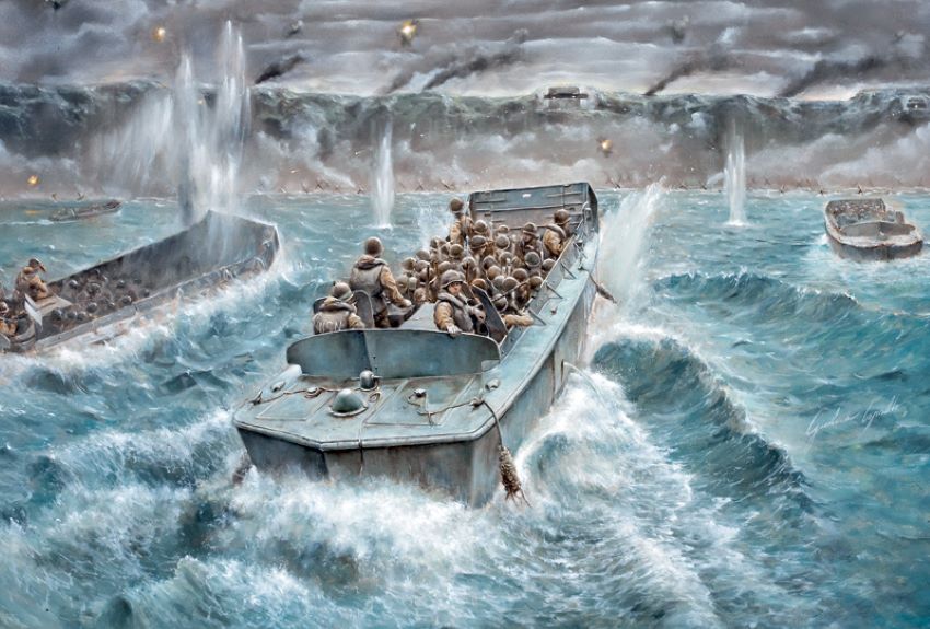 1/35 LCVP w/28 US Infantry Normandy D-Day
