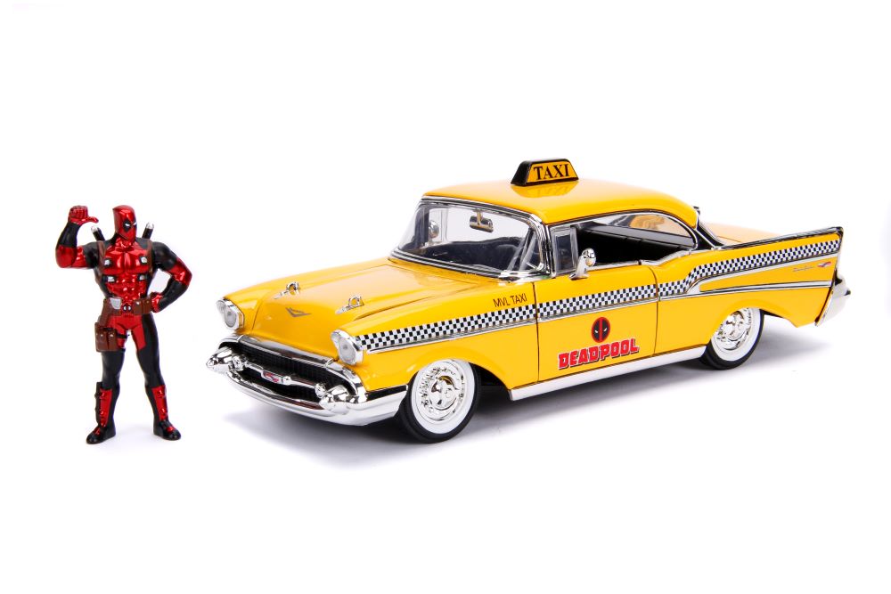 1/24 Deadpool 1957 Chevy Bel Air Taxi w/Deadpool Figure