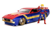 1/24 Marvel Avengers 1973 Ford Mach 1 Car w/Captain Marvel Figure